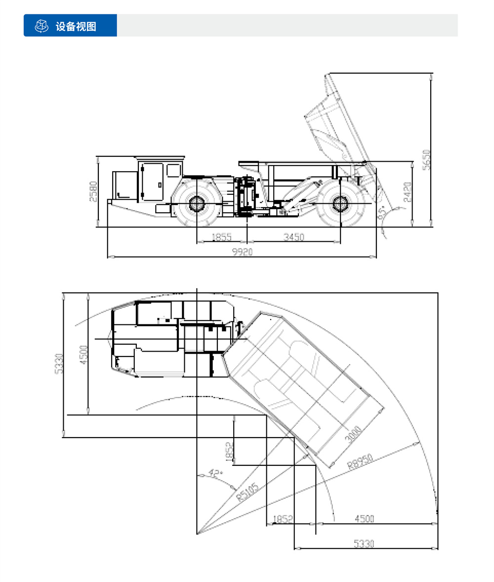 地(land)下運礦車設備視圖